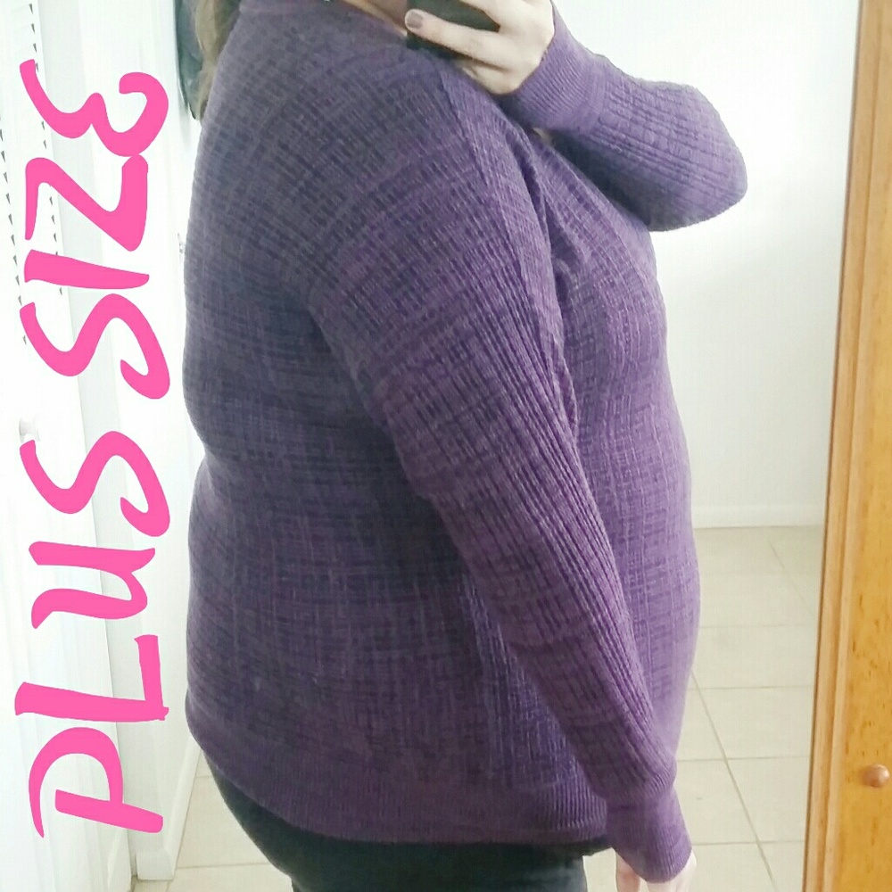 Lane Bryant | Purple and Black Knit Sweater
